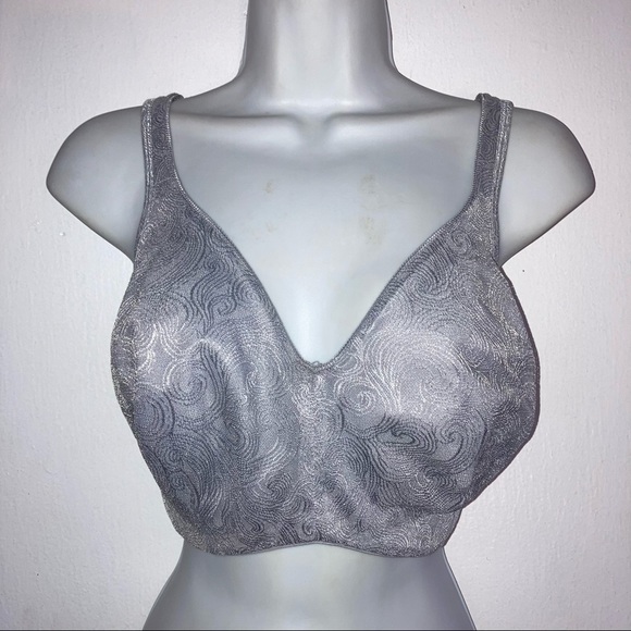 Playtex Secret Undercover Slimming Full Coverage Unlined Underwire Gray Bra 40DD - Picture 2 of 4